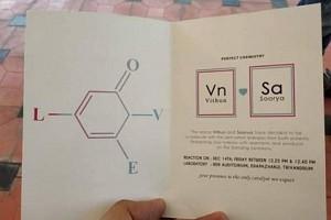 Couple sends out chemistry-themed wedding cards; Here is what Shashi Tharoor thinks about it