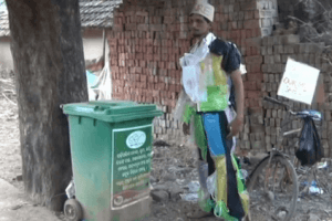 Dressed Up Like A 'Walking Dustbin', This Man Has An Important Message For Society