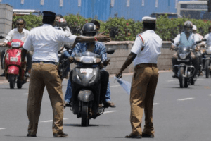 Man Gets E-Challan From Traffic Police For Not Wearing Helmet While 'Driving Car'