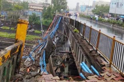 Many injured after railway station bridge collapses in Mumbai.