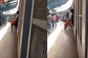 Watch - Youth caught performing dangerous stunts on train