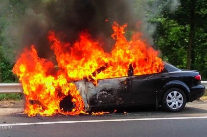 Passenger and driver die as cab bursts into flames