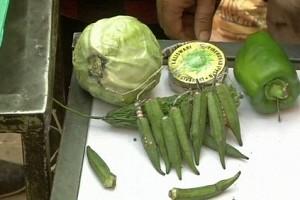 Traders put crackers inside vegetables to make them 'green'