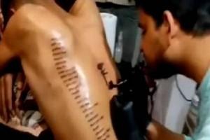 Youth gets Pulwama martyrs' names tattooed to pay tribute to them