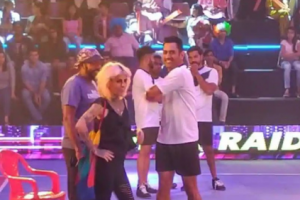 MS Dhoni Shows Off His Skills On The Kabaddi Field