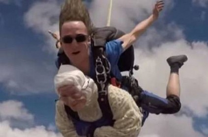 A 102 yr old great-grandmother becomes the world\'s oldest skydiver