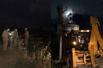 TNEB Perosns Clearing electrical poles in night times photo goes viral