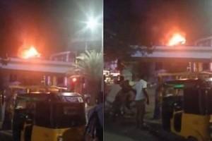 Car catches fire on Alwarpet Bridge! Shocking visuals go viral