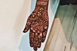 Woman writes 'memes' with mehendi during wedding to honour how she met her partner