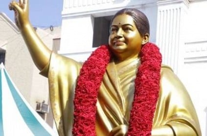 AIADMK unveils new replacement statue of Jayalalithaa at Chennai