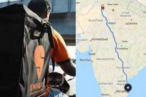 Swiggy tries delivering food from Rajasthan to Chennai! Goes viral