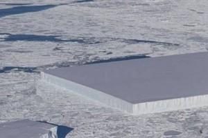 This iceberg looks like a huge ice cube; Leaves people puzzled