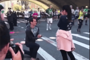 Man Proposes To Girlfriend While She Was Running A Marathon; Draws Flak On Social Media