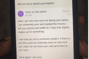 Thief Steals Laptop; Becomes A Star After Writing An Apology Mail To Student