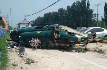 Watch: Helicopter crashes down injuring 4.