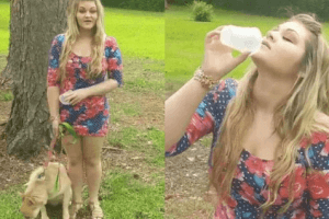 Woman Drinks Her Dog's Urine To Help Get Rid Of Acne & Depression; Says It Can Cure Cancer Too