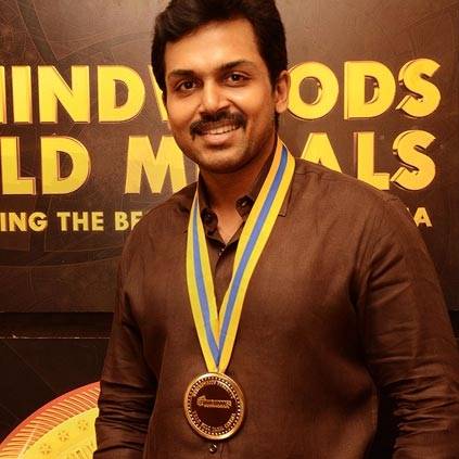 Karthi wins Best Actor Award at Behindwoods Gold Medal 2018