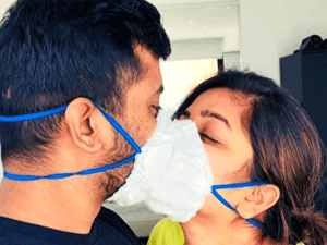 Nandhini actress Nithya Ram's Corona kiss with husband is going viral