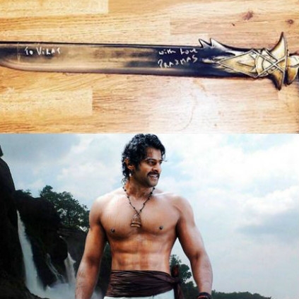 Prabhas gifts Baahubali sword to Vikram Prabhu's son Virat