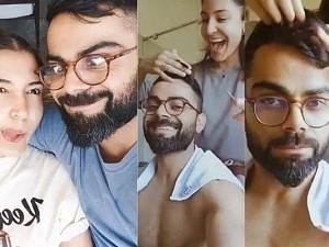 Video of Anushka Sharma cutting hair for Virat Kohli goes viral