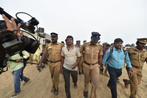 Protesters on Chennai Marina against Centre on Cauvery issue arrested